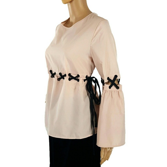 miss mimi Tops - NWT Sz L Laced Long Sleeve Top